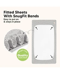 KeaBabies Waterproof Crib Sheets for Boys, Girls, 2pk Baby Fitted Crib Sheet, Waterproof Crib Mattress Protector Sheets