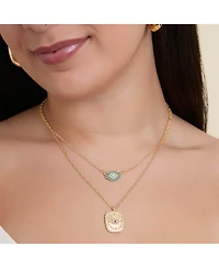 Jessica Simpson Gold-Tone Layered Evil Eye Pendant Necklace Set