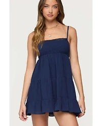 Edikted Women's Calley Scrunchy Tiered Mini Dress
