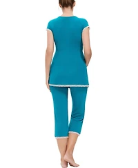 kimi + kai Maternity Cindy Nursing 2-Piece Pajamas Set