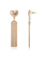 BCBGeneration Tassel Heart Drop Earrings
