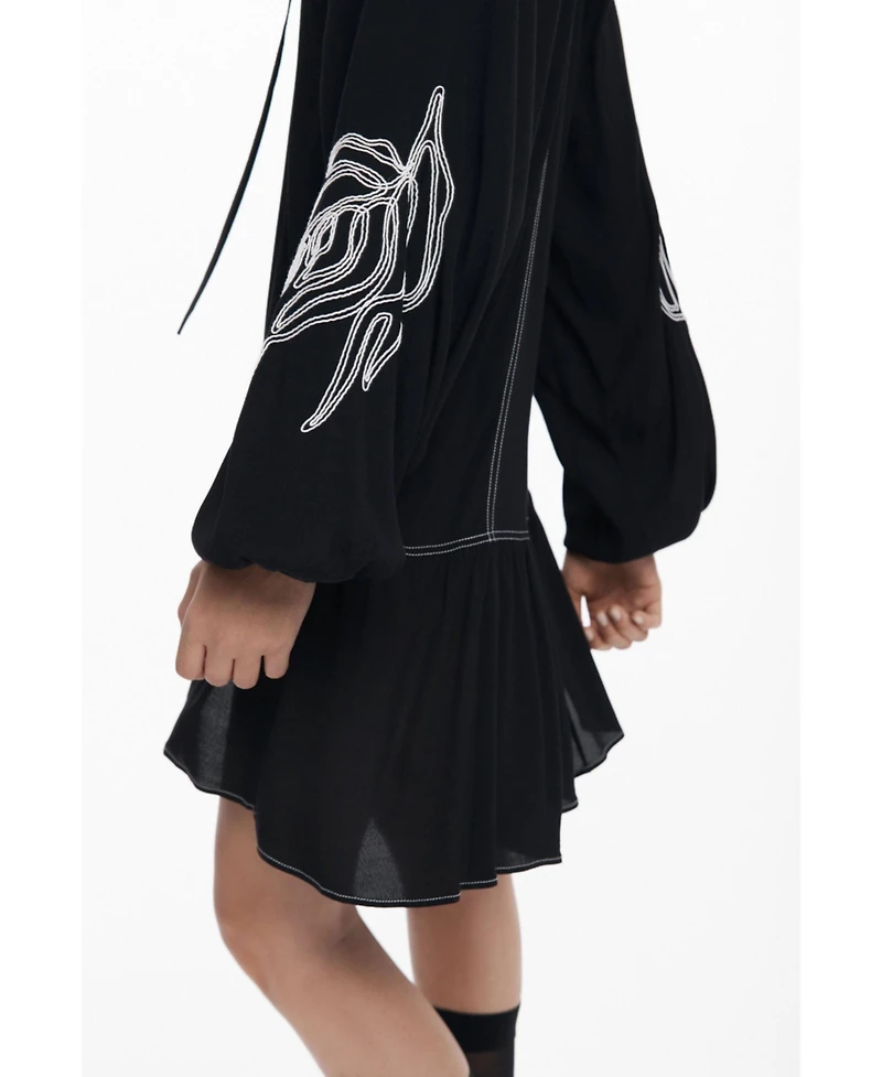 Desigual Women's Embroidered Boho dress
