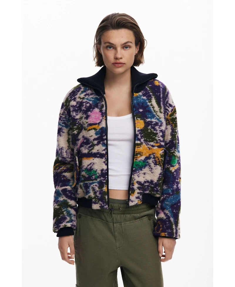Desigual Women's Heathered bomber jacket