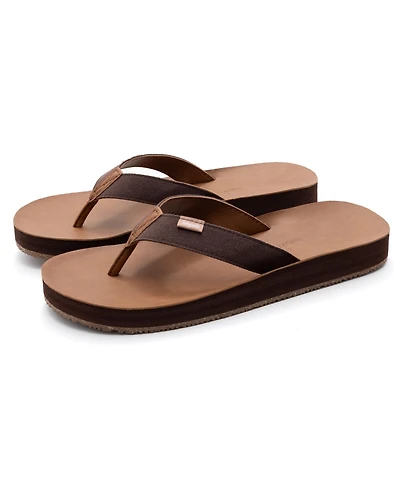 Feelgoodz Men's Men s Zensole Kinderz Faux Leather Flip-Flop Thong Sandals