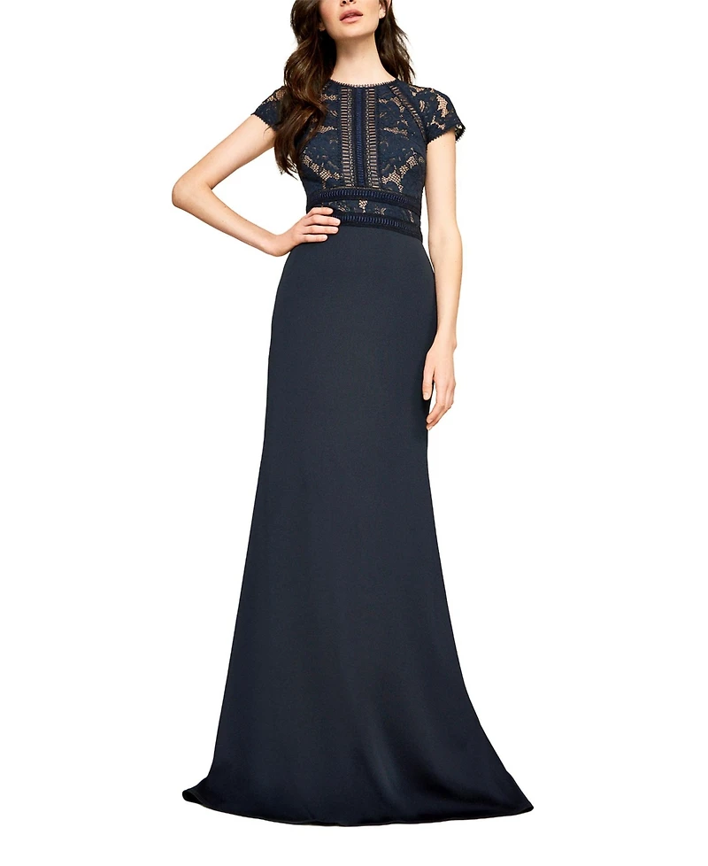 Tadashi Shoji Women's Catrine Lace Bodice Gown