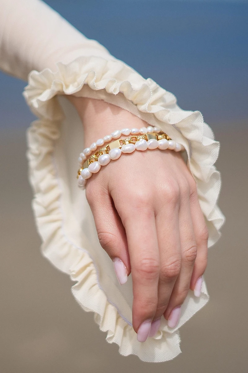 Classicharms Mia Layered Luxe Freshwater Pearl Bracelet