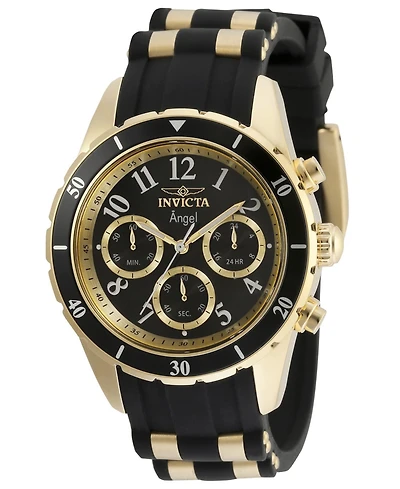 Invicta Women's 35589 Angel Quartz 3 Hand Black Dial Watch