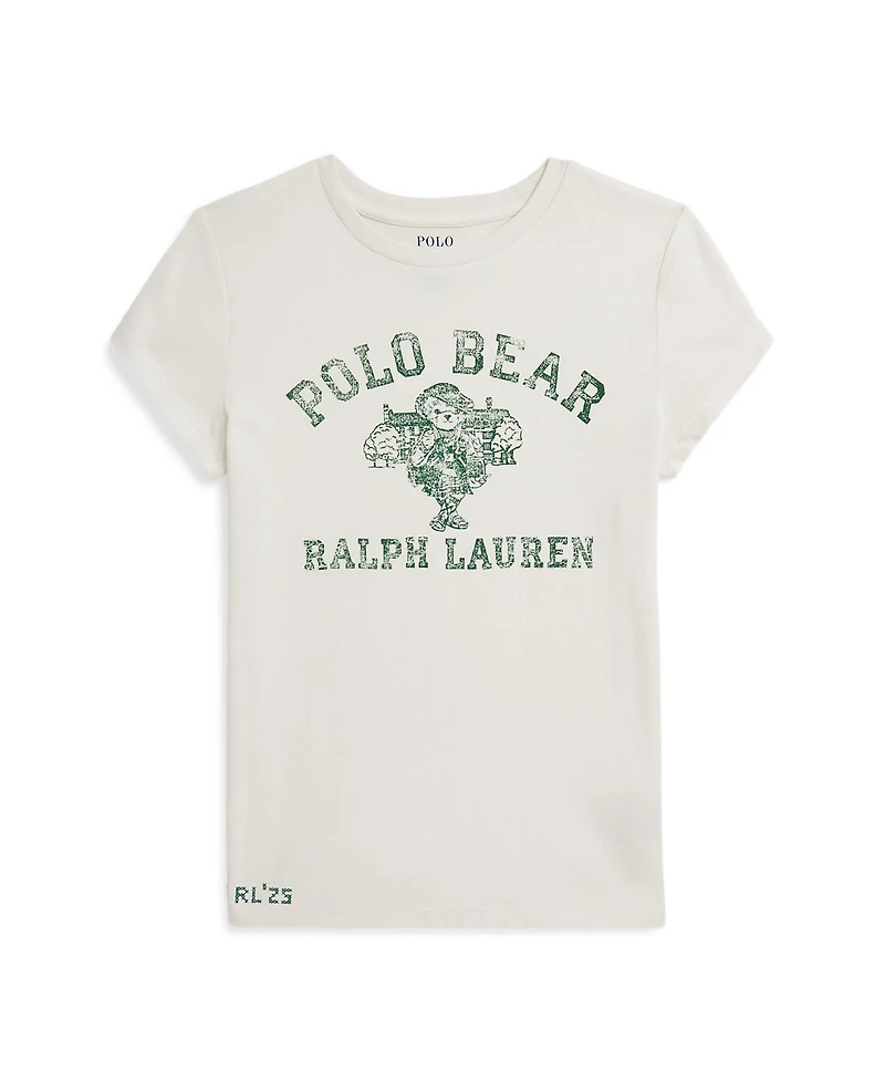 Polo Ralph Lauren Big Girls Bear Jersey T-Shirt