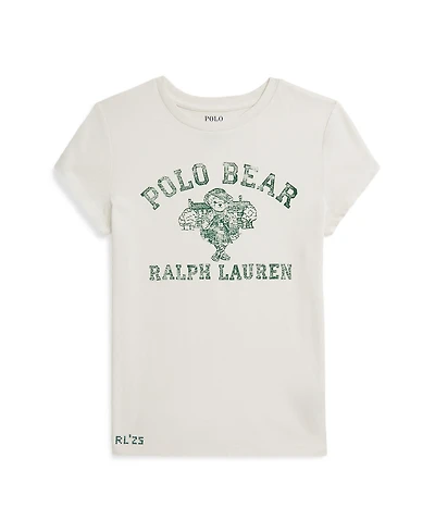 Polo Ralph Lauren Big Girls Bear Jersey T-Shirt
