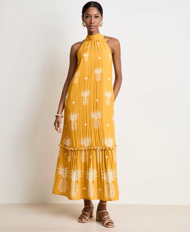 Women's Pineapple-Print Maxi Dress, Macy's Exclusive - On 34th | Alix Friedberg Capsule Collection