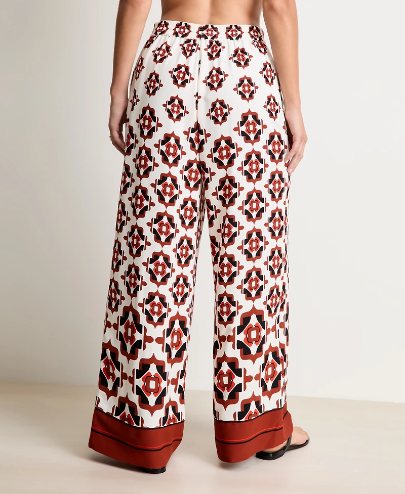 Women's Medallion-Print Wide-Leg Pants, Macy's Exclusive - On 34th | Alix Friedberg Capsule Collection