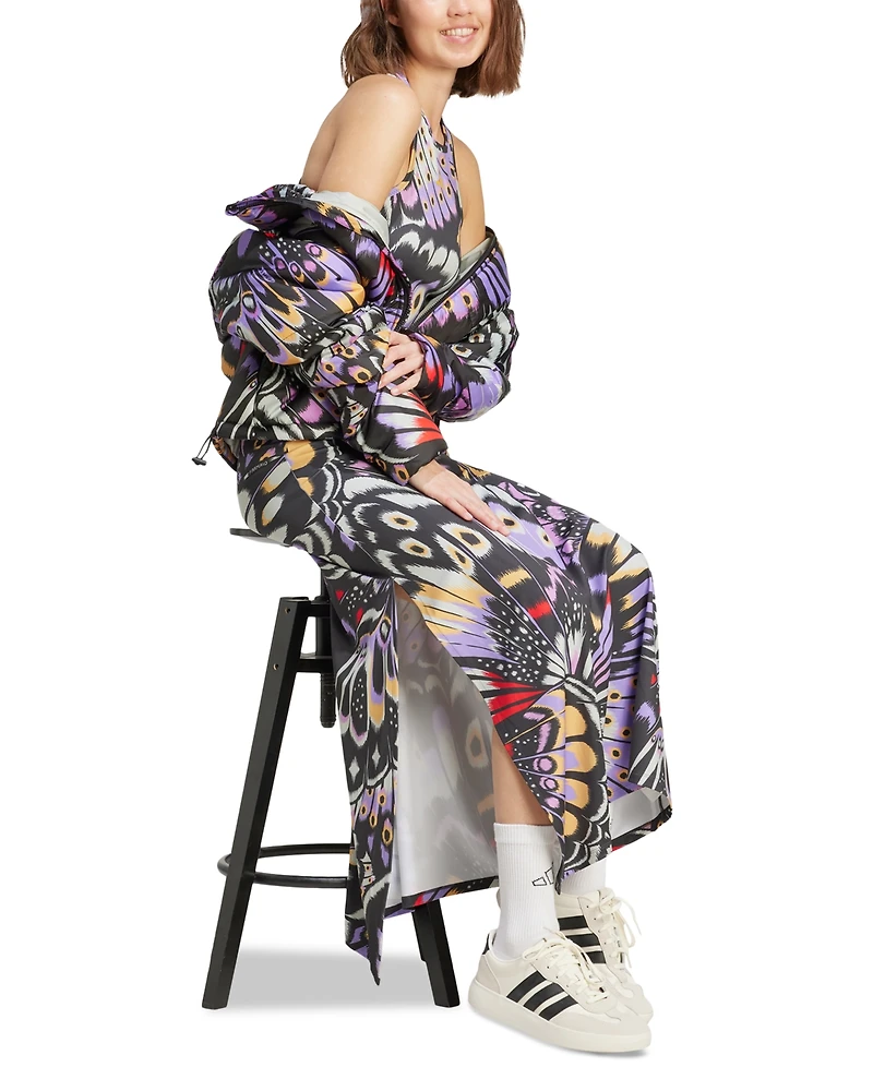 adidas Women's Farm Butterfly-Print Maxi Dress