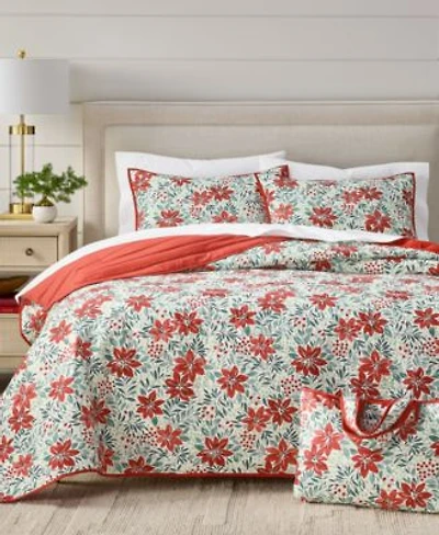 Holiday Lane Poinsettia Quilt Bag Macys Exclusive