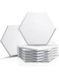 Sonic Acoustics Hexagon Sound Absorbing Panels 14" X 12" X 0.4" - 12 Pack