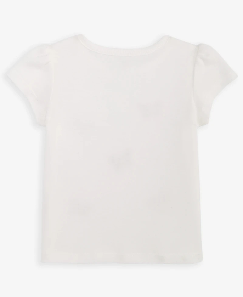 First Impressions Baby Girls Short Sleeve Embroidered Butterflies T-Shirt
