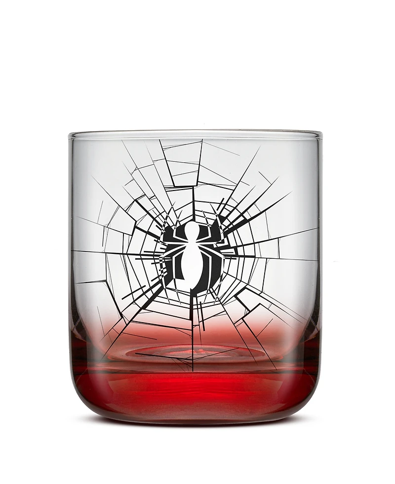 JoyJolt Spider-Man Webbed Hero Short Glasses, Set of 2