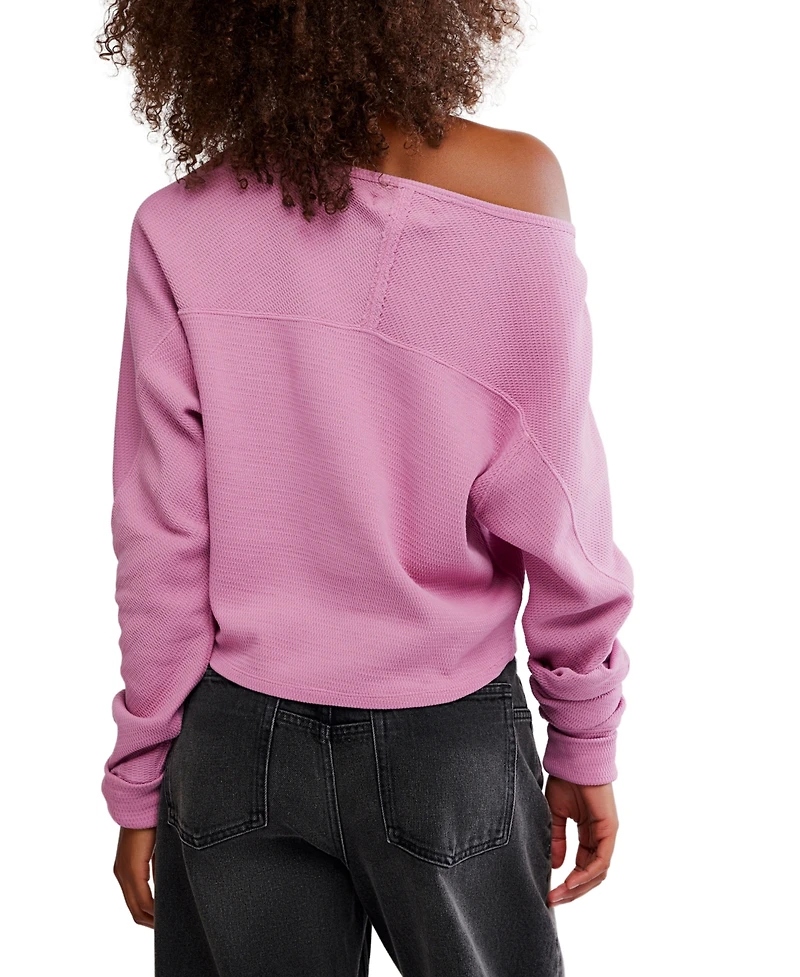 Free People Women's Jess Asymmetric Long Sleeve Top