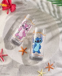 JoyJolt Lilo Stitch Good Times Tall Drinking Glasses, Set of 2