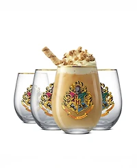 JoyJolt Hogwarts Heritage Stemless Drinking Glasses, Set of 4