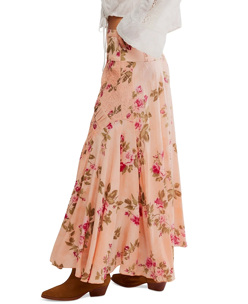 Free People Women's Rowan Floral-Print Maxi Skirt