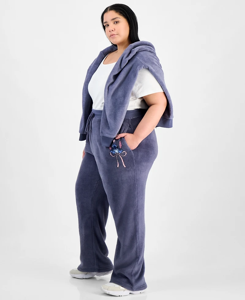 Disney Trendy Plus Stitch Fleece Drawstring Pants