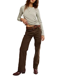 Free People Women's Nova Crewneck Long-Sleeve Top
