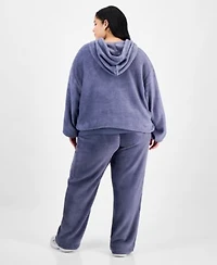 Disney Trendy Plus Size Stitch Fleece Pullover Hoodie Stitch Fleece Drawstring Pants
