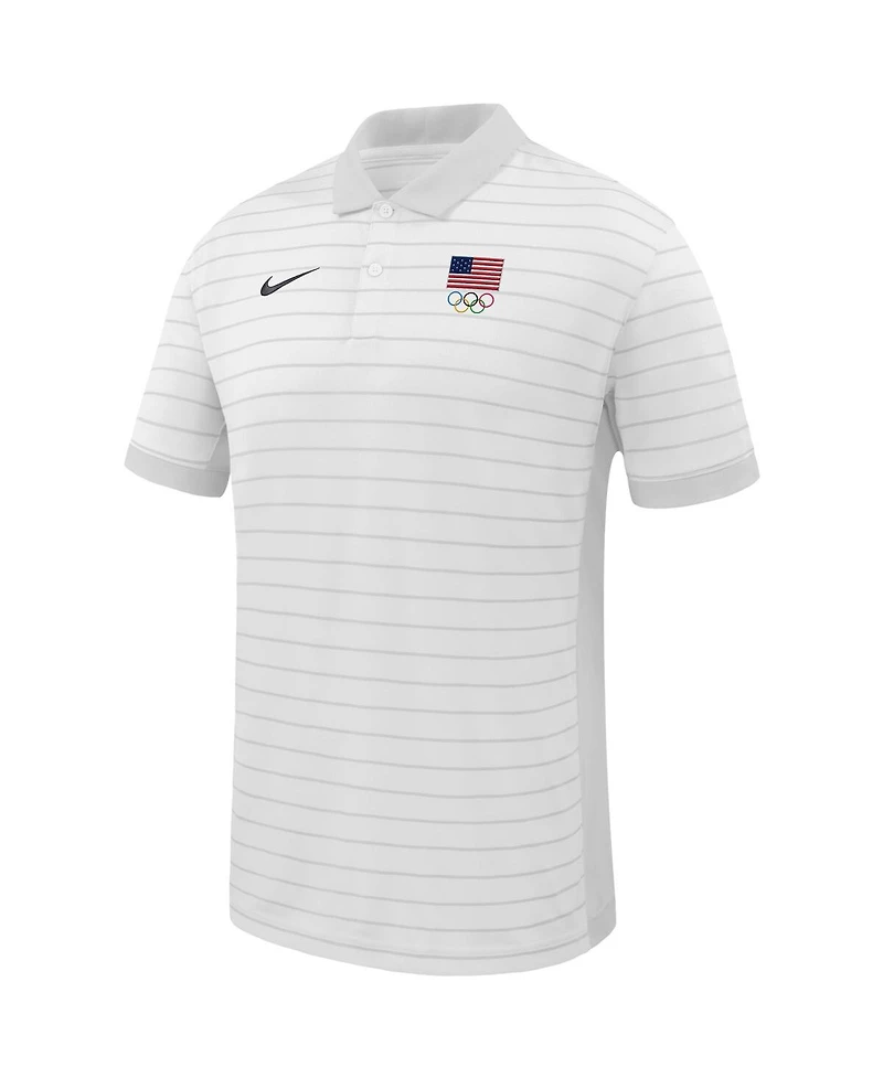 Nike Men's White Team Usa Victory Stripe Polo Shirt