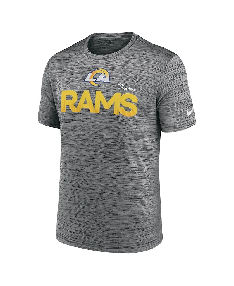 Nike Men's Anthracite Los Angeles Rams Blitz Velocity Modern Performance T-Shirt