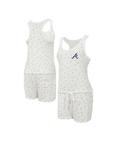 Concepts Sport Women's Cream Atlanta Braves Gardner Hacci Knit Romper