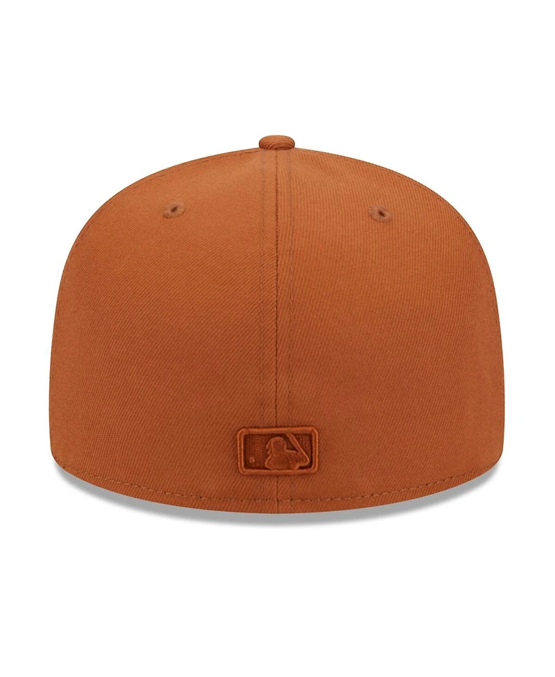 New Era Men's Brown Athletics Spring Color 59FIFTY Fitted Hat