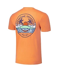 Image One Men's and Women's Orange Pepperdine Waves Scenic Comfort Colors T-Shirt