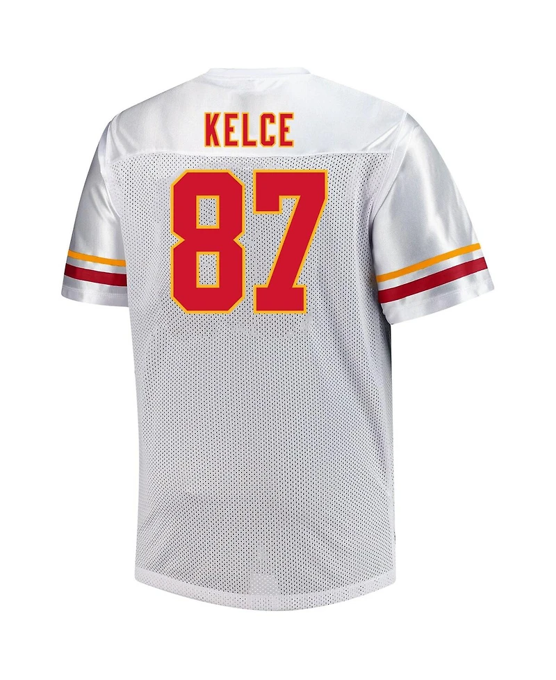 Fanatics Men's Travis Kelce White Kansas City Chiefs Big Tall V-Neck Fashion Jersey
