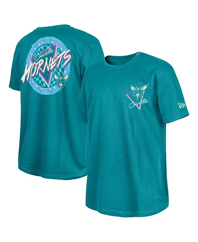 New Era Teal Charlotte Hornets Glow-in-the-Dark T-Shirt