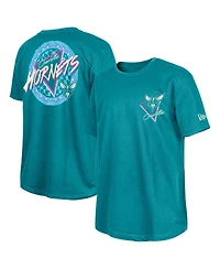 New Era Teal Charlotte Hornets Glow-in-the-Dark T-Shirt