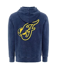 Sportiqe Men's and Women's Navy Indiana Fever Rock Roll Collection Jimi Mineral Wash Pullover Hoodie