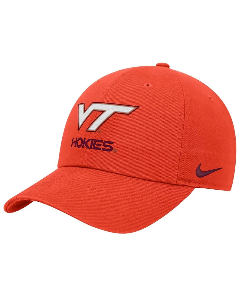 Nike Men's Orange Virginia Tech Hokies 2025 On-Field Club Adjustable Hat