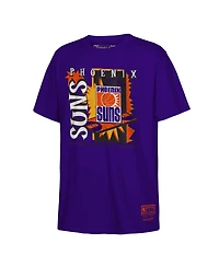 Mitchell & Ness Big Boys and Girls Purple Phoenix Suns Retro '90s Poster T-Shirt