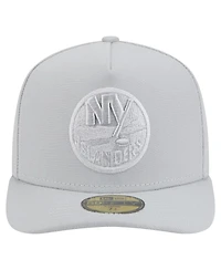 New Era Men's Gray York Islanders Color Pack A-Frame 59FIFTY Fitted Hat