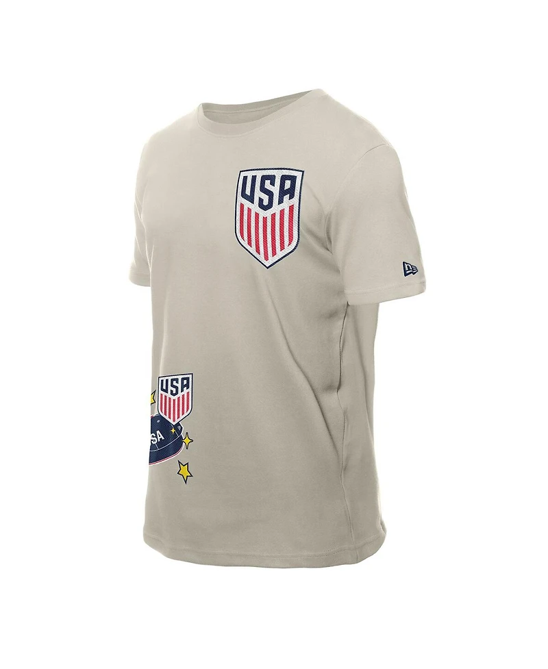 New Era Men's Light Beige Usmnt Logo Select T-Shirt