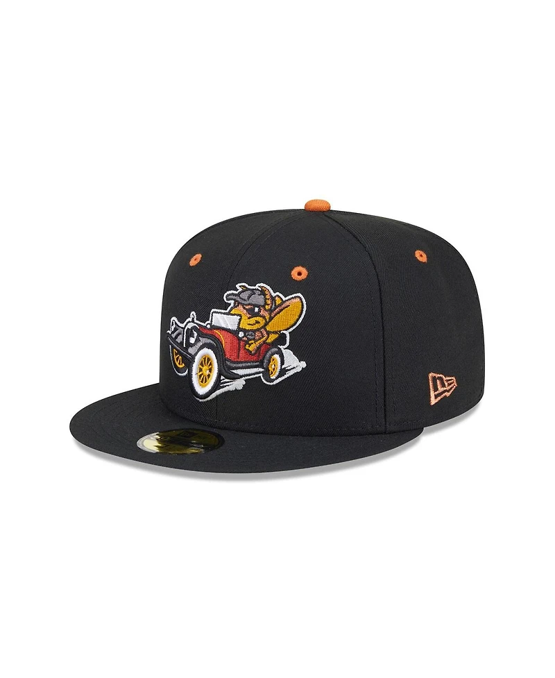 New Era Men's Black Winston-Salem Dash Theme Nights 59FIFTY Fitted Hat