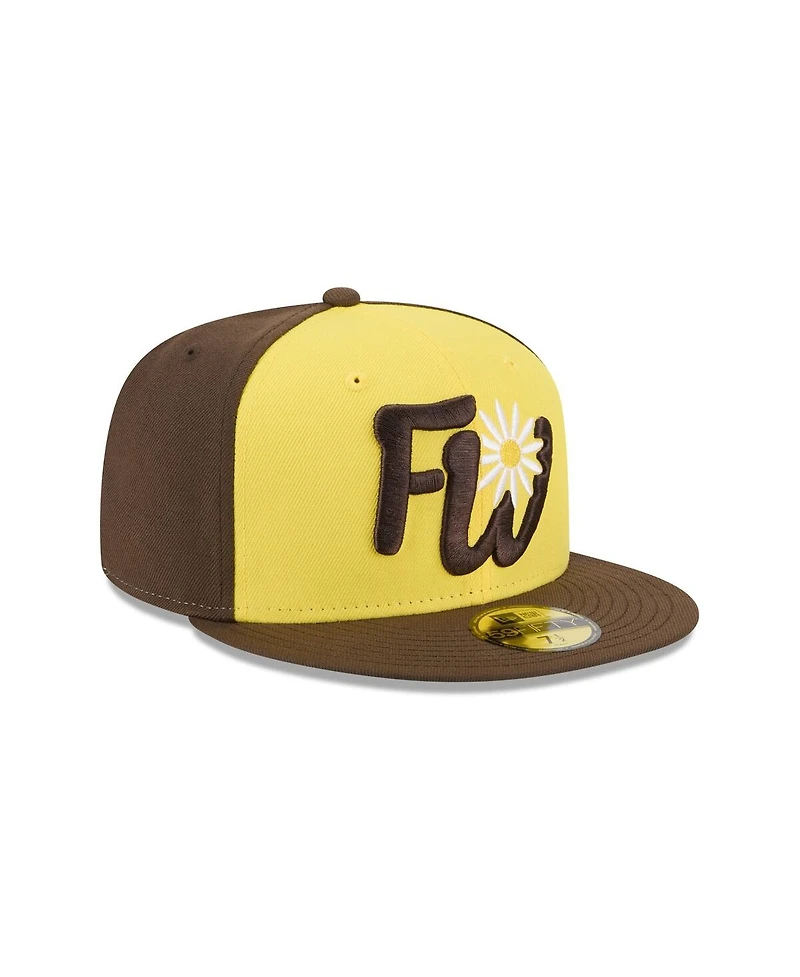 New Era Men's Yellow Fort Wayne Tin Caps Theme Nights 59FIFTY Fitted Hat