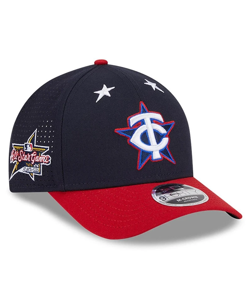 New Era Men's Navy/Red Minnesota Twins 2025 Mlb All-Star Game Workout 9FORTY M-Crown Adjustable Hat