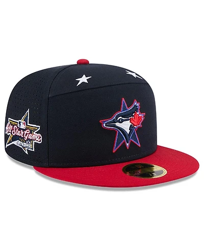 New Era Men's Navy/Red Toronto Blue Jays 2025 Mlb All-Star Game Workout Side Patch 59FIFTY Fitted Hat
