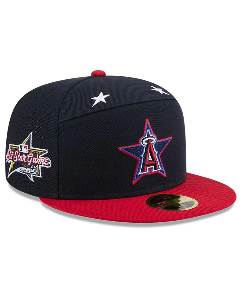 New Era Men's Navy/Red Los Angeles Angels 2025 Mlb All-Star Game Workout Side Patch 59FIFTY Fitted Hat