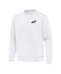 Antigua Men's White Philadelphia Eagles Relevant Lightweight Pullover Sweatshirt