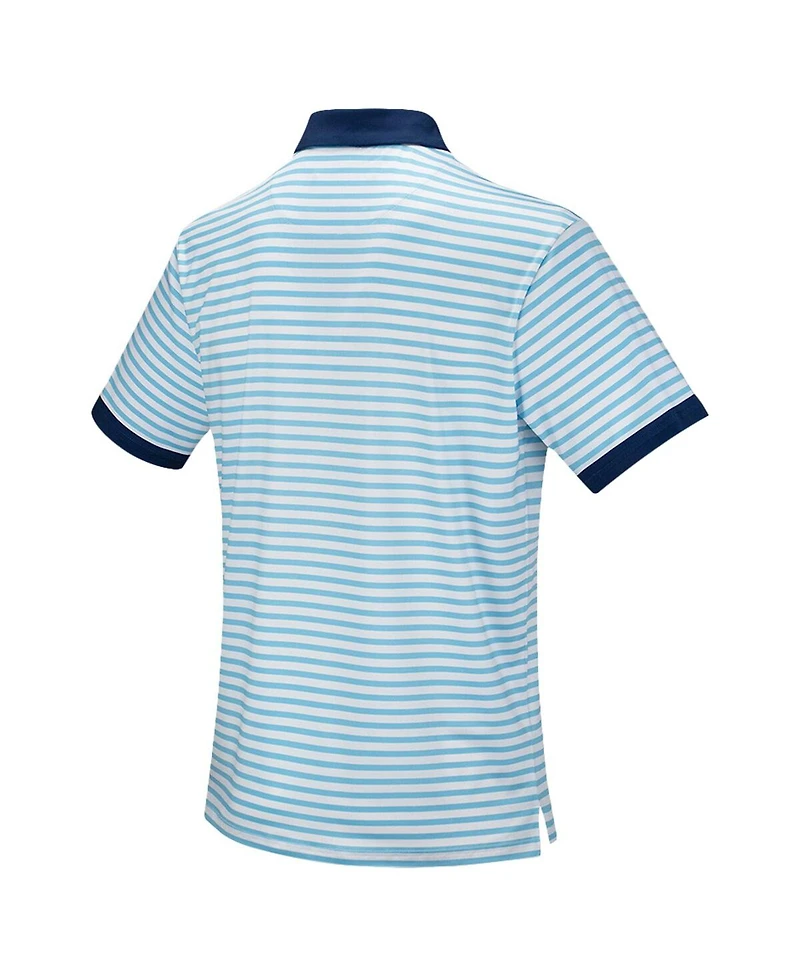 Section 119 Men's Blue the Allman Brothers Band Striped Polo Shirt