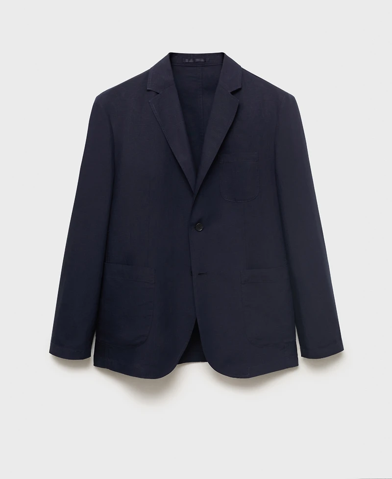 Mango Men's Slim-Fit Linen Suit Blazer