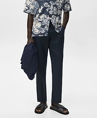 Mango Men's Slim-Fit Linen Pants