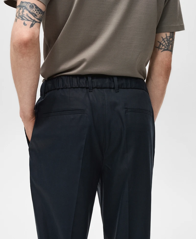 Mango Men's Lyocell Cotton Jogger Pants